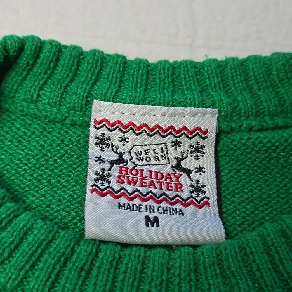 Well Worn Holiday Sweater Santa Floss Ugly Christmas Sweater KIDS Size Medium